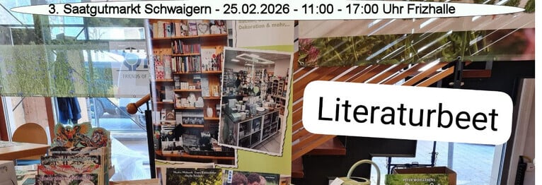 Büchertisch - 3.Saatgutmarkt - 15.02.2026 - 11:00-17:00 Uhr - Frizhalle Schwaigern