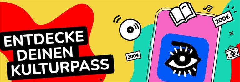 Wir sind natürlich dabei - beim Kulturpass! 
Über die PLZ-Suche findet ihr unser Angebot in der Kulturpass-App.