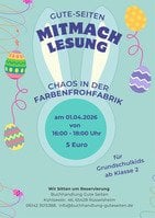 Kinder-Mitmachlesung "Chaos in der Farbenfrohfabrik"