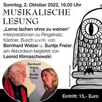 Musikalische Lesung mit Berhard Weber & Suntje Freier