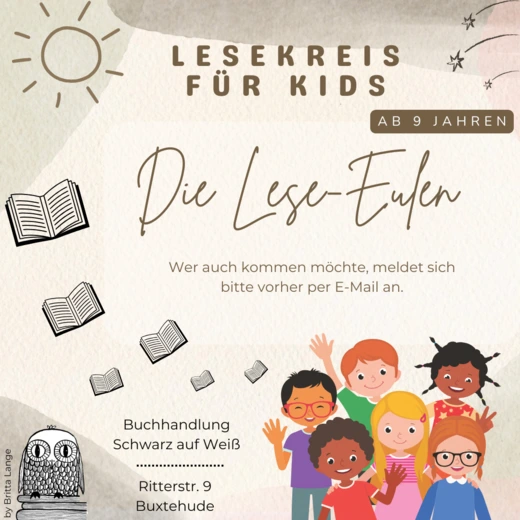 Poster zum Lesekreis für Kids ab 9 Jahre