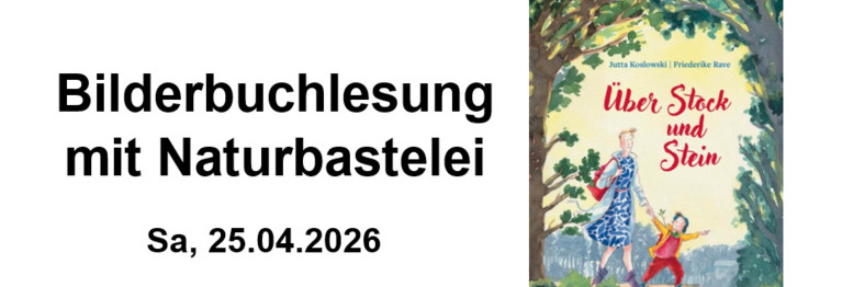 Autorin Jutta Koslowski liest aus ihrer liebevoll illustrierten Bilderbuchgeschichte. Im Anschluss wird gemeinsam gebastelt.