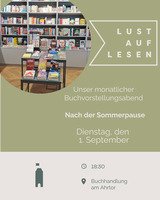 Lust auf Lesen! Unser monatlicher Buchempfehlungsabend