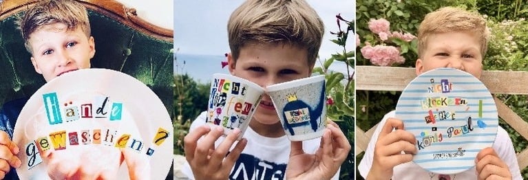 Das kunterbunte „Kniggegeschirr“ bringt Erziehung spielerisch auf den Tisch und lädt zum Verweilen an einem liebvoll gedeckten Esstisch ein. Die Kleinen beim Essen am Tisch zu halten - mit diesem Geschirr ganz leicht!