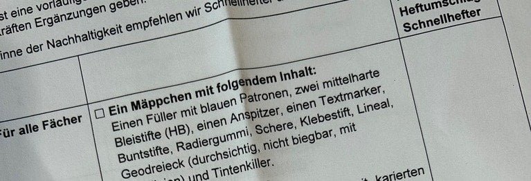 Wir kümmern uns um deine Schulliste und packen dir deine Wünsche individuell zusammen