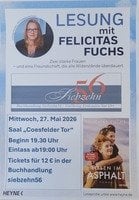 Lesung mit Felicitas Fuchs"Rosen im Asphalt"