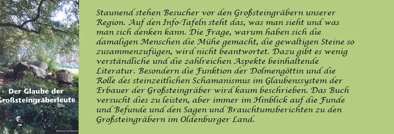 Der Glaube der Großsteingräberleute

Isensee Verlag, 2018
ISBN: 978-3-7308-1470-3
EUR 12,90
