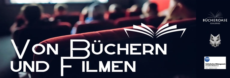 Für alle, die gerne ins Kino gehen, Bücher lesen und mit anderen diskutieren! Mit jeweils einem prominenten Gast und einem Büchertisch. In Kooperation mit dem Kinocenter Oberland und dem Katholischen Bildungswerk im Landkreis Miesbach.