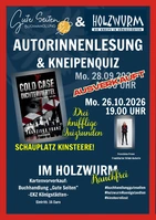 AUSVERKAUFT!! Krimilesung & Kneipenquiz - Franziska Franz liest aus ihrem neuen Frankfurt-Krimi "Cold Case Dichterviertel" !! Mit Schauplatz Königstädten !!