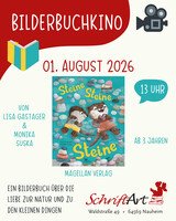 Bilderbuchkino-Plakat zu "Steine, Steine, Steine" ab 3 Jahren