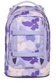 hell-lila Satch Schulrucksack mit Blüten-Muster