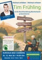 Tim Frühling und die Bücherbank präsentieren: Geschichten, Krimi-Häppchen, Wander- und Ausflugstipps