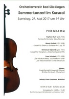 Vorverkauf: Sommerkonzert des Orchestervereins am Samstag, 27.05.2017