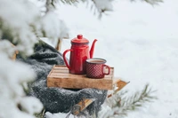 Bücherpicknick in der Weihnachtszeit
