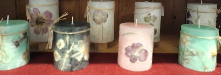  Handgemachte Kerzen von Inge Pfau, eine schöne Geschenkidee