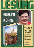 grünes Plakat für Lesung