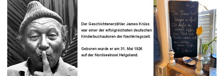 Der Baum hat Knospen im April
die darfst du niemals rupfen,
denn Blatt und Blüten wachsen still,
aus solchen grünen Tupfen!

James Krüss