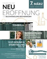 Neueröffnungsfeier in der Buchhandlung Bücherwurm