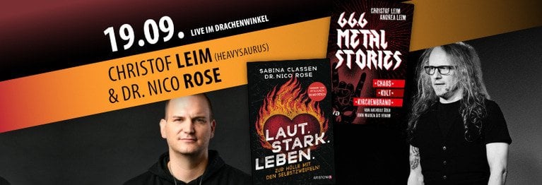 Doppel-Autorenlesung über Metal, Mental Health und mehr