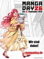 Manga Tag 2026 Plakat: Manga-Mädchen mit rosa Haaren