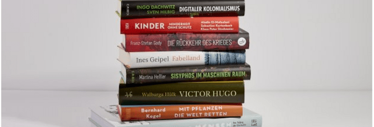 Die Nominierten für den Deutschen Sachbuchpreis 2025 Auch hierzu finden Sie unten im Text den Link zu unserer Bookwall!