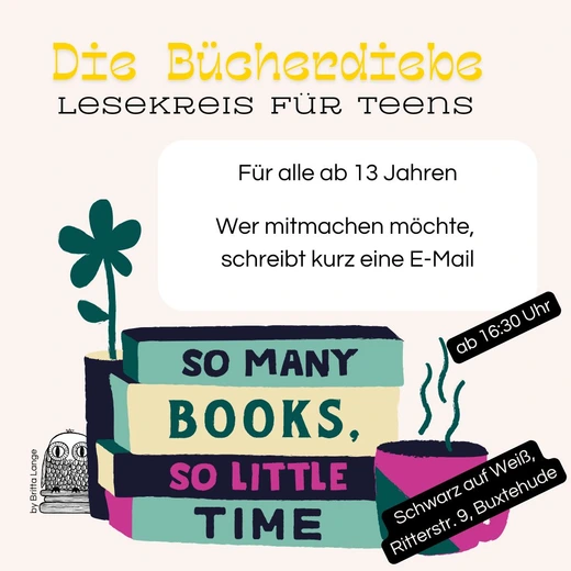 Poster zum Lesekreis für Teens ab 13 Jahre