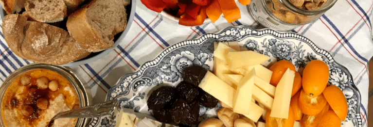 Käseplatte als Picknick