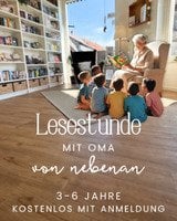 Lesestunde mit Oma von nebenan
