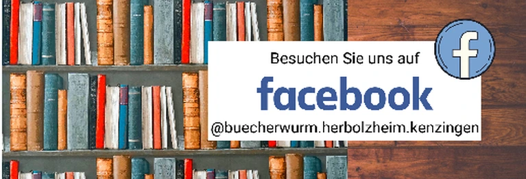 facebook-Logo vor Bücherregal