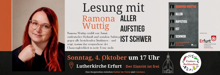 Informationen zu unserer Lesung mit Ramona Wuttig