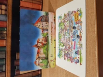 2 Frühstücksbrettchen Lauf an der Pegnitz (1 Aquarell  und 1 Wimmelzeichnung)
