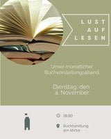 Lust auf Lesen! Unser monatlicher Buchvorstellungsabend