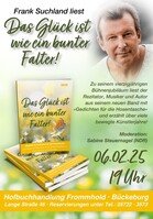 Buchtalk mit Lesung! Frank Suchland zu Gast mit Moderatorin Sabine Steuernagel vom NDR. Mit musikalischer Unterstützung von Stephan Winkelhake