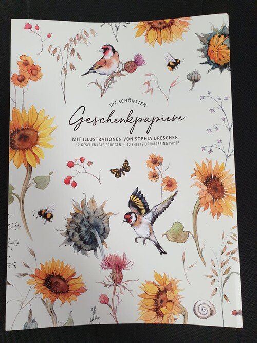 Geschenkpapierbuch "Sonnenblumen"