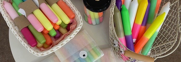 Schöne bunte Kerzen 