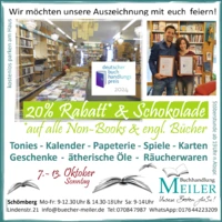Wir feiern unseren Buchhandlungspreis mit 20% Rabatt und Schokolade