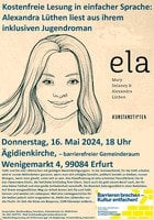 Lesung mit Alexandra Lüthen aus ihrem inklusiven Roman "Ela"