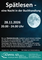 Spätlesen - Eine Nacht in der Buchhandlung - AUSVERKAUFT