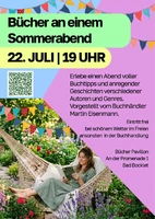 Bücher an einem Sommerabend