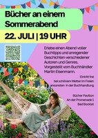 Bücher an einem Sommerabend