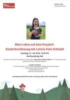 Mein Leben auf dem Ponyhof - Kinderbuchlesung mit Leticia Vent-Schmidt