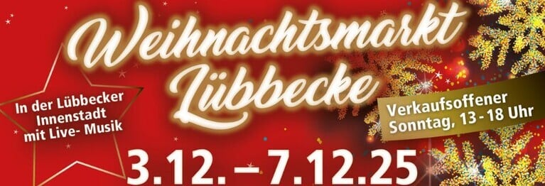 Unsere Öffnungszeiten zum Weihnachtsmarkt:

Mi 9.00 - 18.00 Uhr
Do 9.00 - 18.00 Uhr
Fr 9.00 - 19.00 Uhr
Sa 9.00 - 19.00 Uhr
So 13.00 - 18.00 Uhr