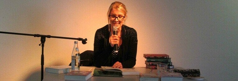 Franziska Wilhelm am 21. Februar 2014 im Literaturhaus Oberpfalz Franziska Wilhelm