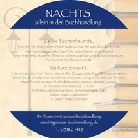 Nachts in der Buchhandlung