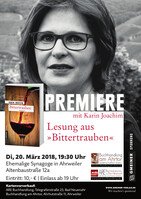 PREMIERENLESUNG mit Karin Joachim: "Bittertrauben"