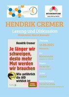 HENDRIK CREMER Buchvorstellung und Diskussion (Moderation: Marcel Komusin)
