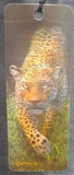 3D Lesezeichen mit Gepard der sich nähert, im Gras