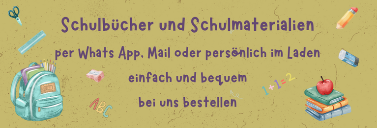 Jetzt schon an die Schulbücher fürs neue Schuljahr denken und die Schulbuchlisten und Schulmateriallisten bei uns abgeben. Wir stellen alles für euch zusammen!