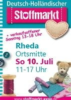 Deutsch-Holländischer Stoffmarkt und verkaufsoffener Sonntag von 13 bis 18 Uhr