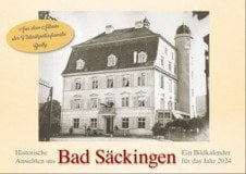 Coverabbildung des Bad-Säckingen-Kalenders; der Hallwyler Hof in schwarz-weiß